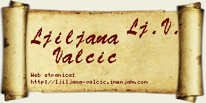 Ljiljana Valčić vizit kartica